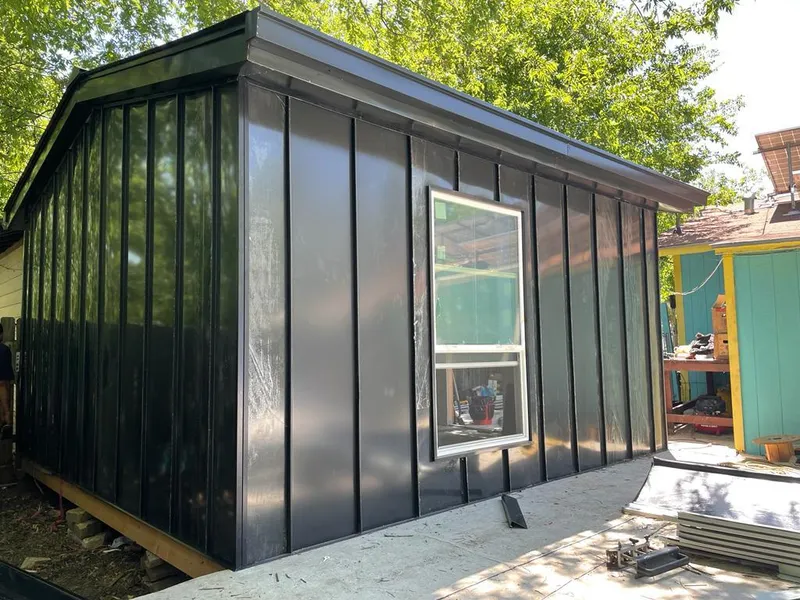 Black standing seam metal wall panels for Metal Roof Installation in Carbondale